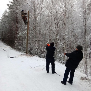 Освещение лыжной трассы в п. Усогорск