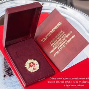 201 житель Удоры вошли в приказы о награждении знаками отличия ГТО за 4 квартал прошлого года