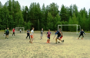 Товарищеская встреча по футболу среди юношей в п. Благоево